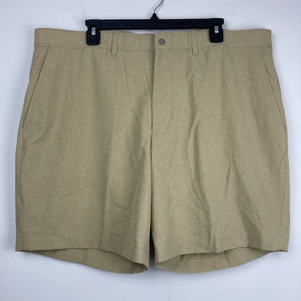 Alfani Shorts Mens 40 Beige Stretch Chino Moisture Wicking Travel Golf Casual‎